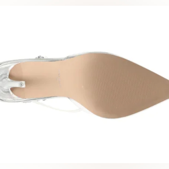 🥳SOLD🥳Steve Madden Vary clear embellished Slingback Pump Shoes - Picture 7 of 14